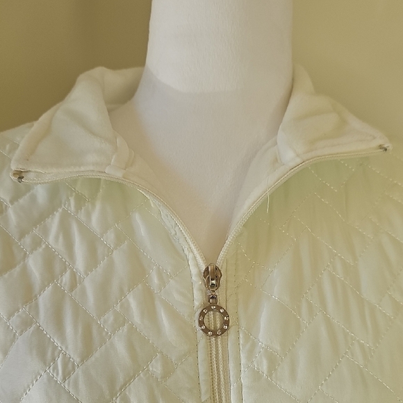 French Laundry Cream Quilted Puffer Jacket - Picture 4 of 8